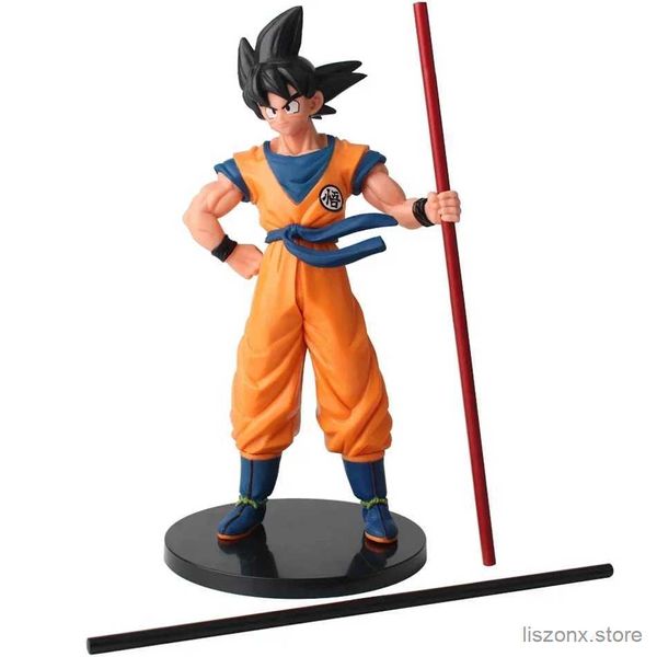 Eylem oyuncak figürleri sıcak oğul goku süper saiyan anime Şekil 22cm goku dbz eylem figürü model koleksiyonlu bebek çocuklar doğum günü hediyesi