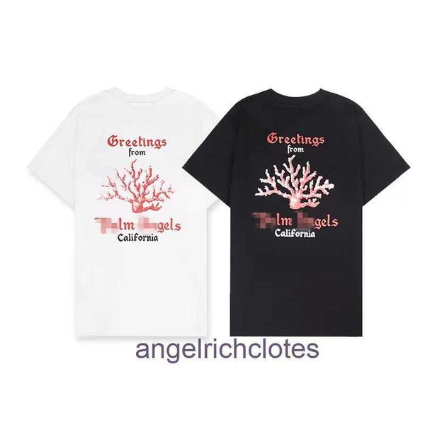 High-End-Designer-Kleidung für PAA-Winkel Chaopai Mode Tide Letter Sea Korallendruck Kurzarm T-Shirt für Männer und Frauen High Street Halbärmel mit 1: 1 Original-Tags