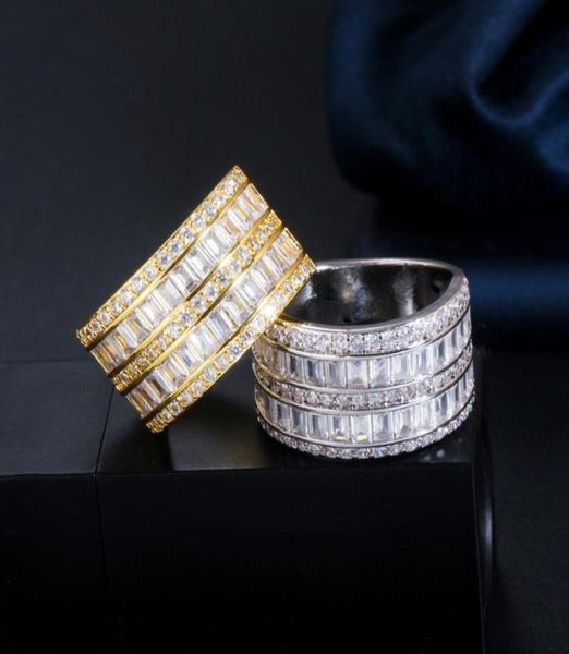 Jóias de jóias de designer Casamento da noiva 17 Designs Love Silver Gold White AAA AAA Cúbica Zircônia Tamanho 69 EngageMen mexicano sul -americano7655688