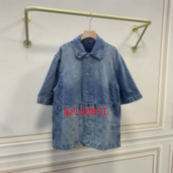 2024SS Summer New Product Men's Denim Casual Set Shot Shot Riceved Fashion High Street Пара спортивная одежда прессованные женские шорты Woman's Works Janim S-XL 3122