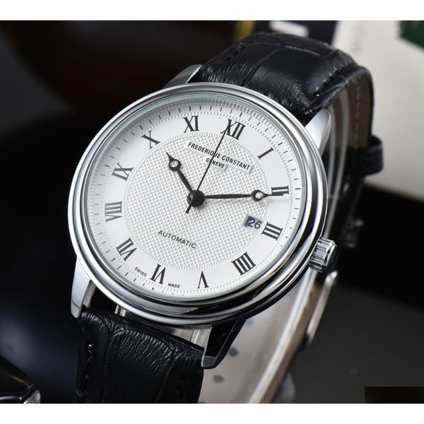 Женские часы постоянные новое Фридрике Классическое Дизайнер Движение Мужские высококачественные мужские часы MTI функционируют хронограф Montre Clocs S Otlzx