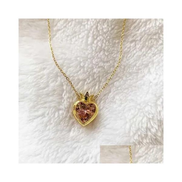 Anéis de banda Ring Ariel Crown Heart Heart Mirror Jeia Princesa Gold Plating Gifts Para suas mulheres 240125 Drop Delivery Dhr4l