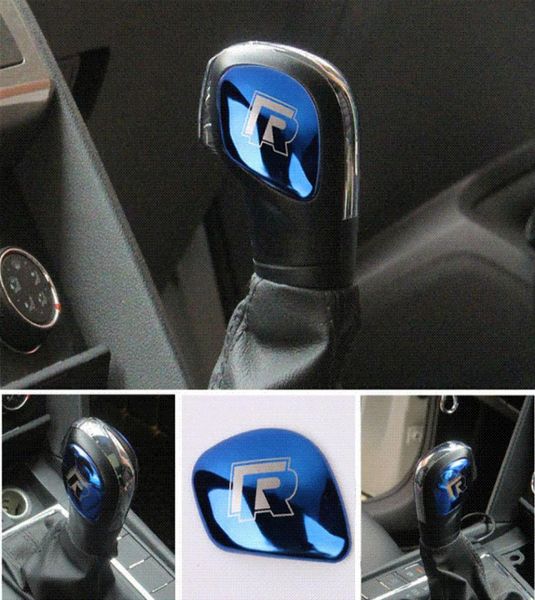 Aeing Auto Charning Knob Knob Gear Coperchio Rostino R Adesivi simboli per VW Golf 7 Mk7 Golf 5 6 Passat B52199832