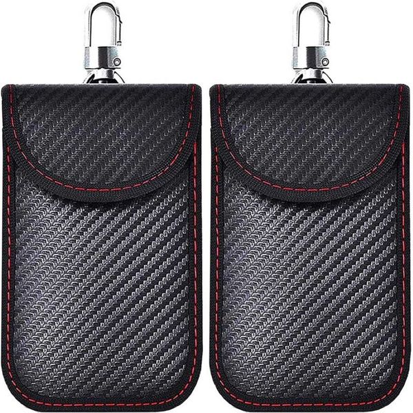 Contatto Faraday per chiavi dell'auto Borsa Faraday Chiave Case Blocking Caspa Keyless Entry Keys Case RFID Blocker Borse per sicurezza 246h