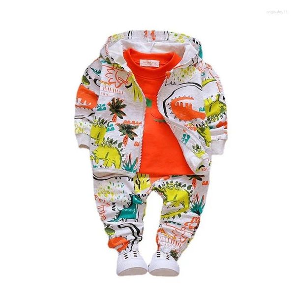 Set di abbigliamento Spring Autumn Baby Boys vestiti per bambini Girls Sport Jacket Pants 3pcs/Sets Toddler Fashion costume per bambini