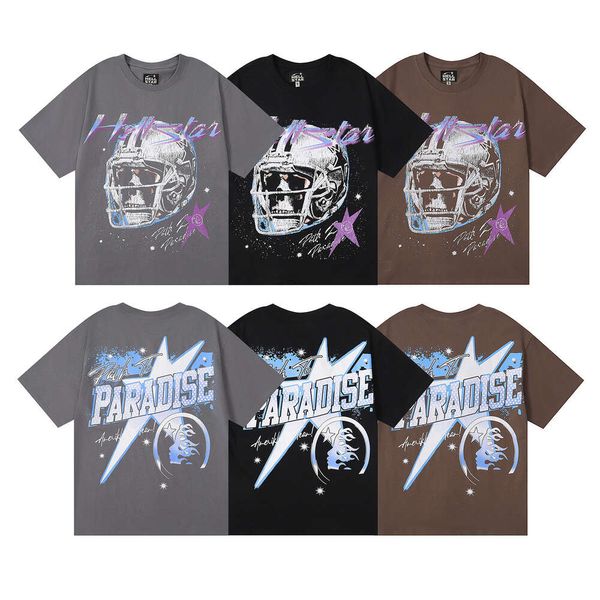 Hellstar T Shirt Tasarımcı Tişörtleri Grafik Tee Lüks Moda Erkek Tişörtler Marka Özet Büyük Baskı Rap Gündelik Gevşek ve Konforlu Kısa Kollu