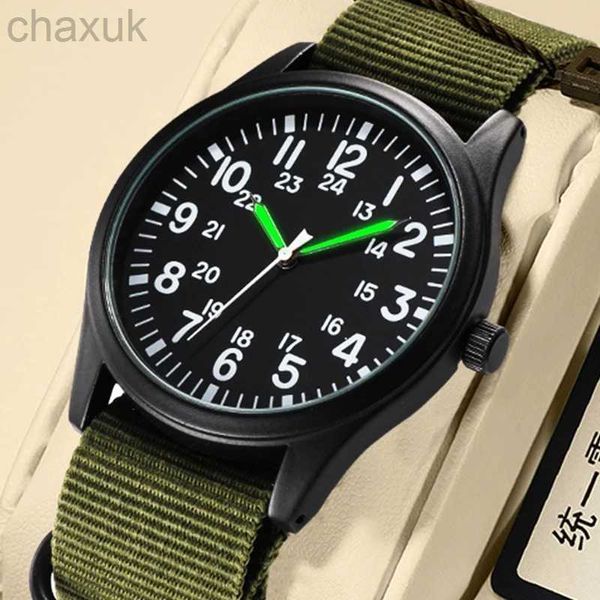 Bilek saatleri Aydınlık Naylon Band Military Watch Erkekler Ordu Bilek Kuvars Spor Relojes Para Hombre Relogio Maskulino D240417