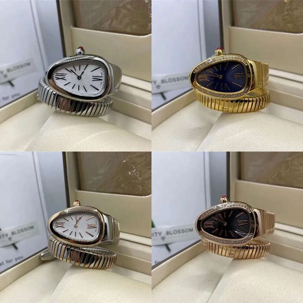 Женщина -браслет Lady Watch Watch Gold Snake Watch Top Brand Diamond нержавеющая сталь.