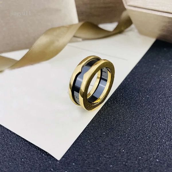 Vanclef Halskette Hochstile Qualität Paar Ring Design Titanium Stahl Schwarze weiße Keramikringe Männer und Frauen VA