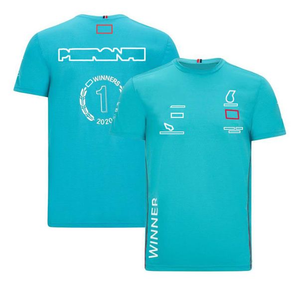 Erkek Tişörtleri F1 Dünya Şampiyonları T-Shirt Formül 1 Yarış Kazananlar Kısa Kollu T-Shirt Sürücü Fanları Araba T-Shirts Team Formersey Tops Unisex RD7Z