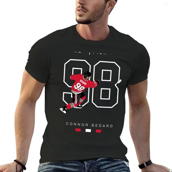 Herren Polos Connor Bedard Draft Art T-Shirt Kawaii Kleidung T-Shirts übergroße Schwergewichte Herren T-Shirts lässig stilvoll