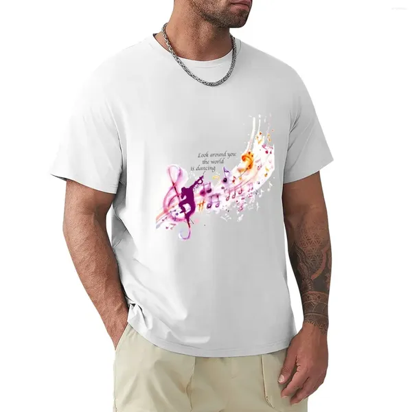 Herren Polos Musical Note T-Shirt Plus Size Tops süße Größen Ästhetische Kleidung Herren T-Shirts lässig stilvoll