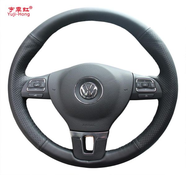 Yuji-Hong Artificial Leather Wheel Capas Caso para VW CC Tiguan Passat Touran Golf 6 Capinha costurada à mão9624289