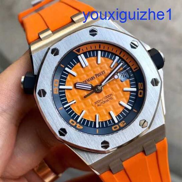 Orologio da polso di fantasia AP Royal Oak Offshore Tipo Series automatico Meccanico Sommergibile Belva in gomma in acciaio impermeabile Display maschile 15710st.oo.a070ca.01