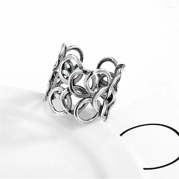 Обручальные кольца простое круговое кольцо для женщин -девушек Открыть регулируемый размер