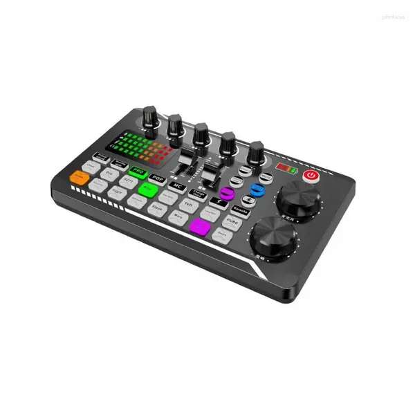 Microfones Profission DJ Audio Interface Mixer Mixer Microfone Microfone Cartão de som Kit Portable All-in-One Production Studio
