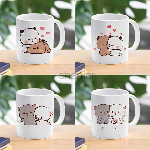 Canecas panda urso bubu dudu café xícaras de leite e canecas frete grátis xícara de café thermo para transportar cerâmica e drinques de cerâmica 240417