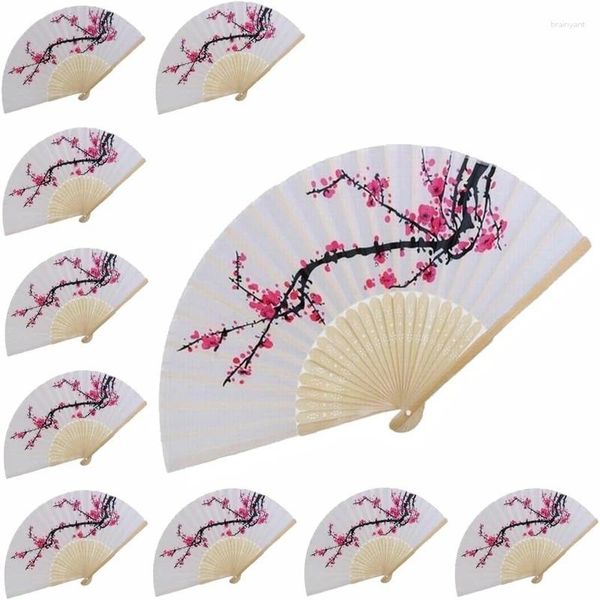 Dekorative Figuren 10 PCs zarte Kirschblütendesign Seidenklapper Handlüfter Hochzeit Geschenke Geschenke Japanische Party