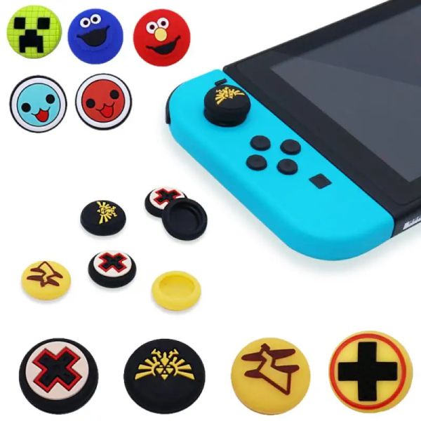 Joysticks para Nintendo Switch Joycon Thumbstick Caps Silicone Rocker Case Joystick Capa Proteção Cover Joy