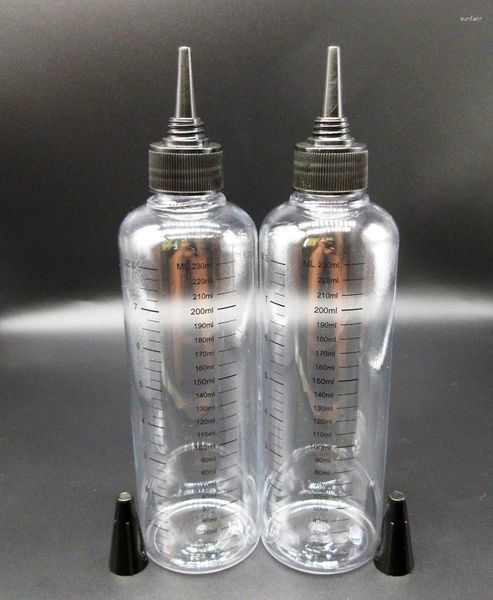 Bottiglie di stoccaggio bottiglia di plastica e-liquido da 250 ml (laurea 230 ml) PET con scala di stampa a schermo Twist off 1000pcs/lotto