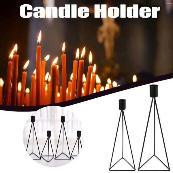 Titulares de velas Nordic simples cenário de castelas de metal Conjunto de design vintage Iron Wedding Creative Creative Home Decor Art Gift