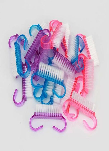 Spazzole per unghie in plastica trasparente professionali per pulire la polvere di piccole spazzole per cure per cure artistiche UV Strumenti per trucco per manicure 2590693