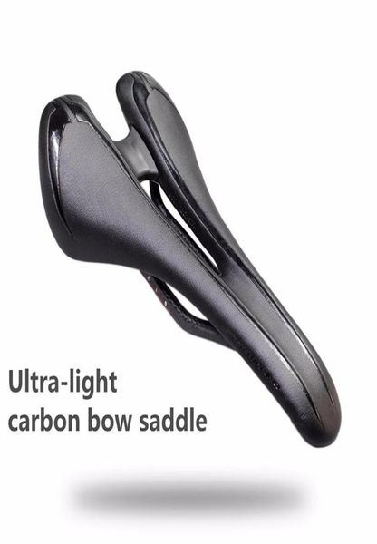 Новый дизайн Попальный легкий полноуглеродистый волокно Bow Evo Sponge MTB Road Bike Seat Seat Cushion Bicycle Saddle6640723