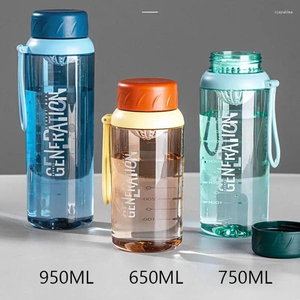 Wasserflaschen Sport Fitness Flasche Leckdicht tragbarer Shaker Plastik Kaffee Kaffee Tasse Outdoor-Reisetäle Milch Tee-Saftgetränk Geschirr