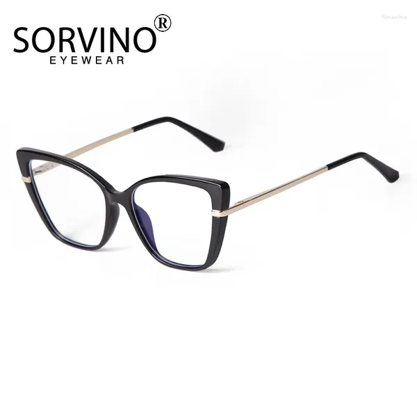 Sonnenbrille Sorvino Trendy Vintage Brillen Rahmen Rahmen Frauen Brillen Katze Ey