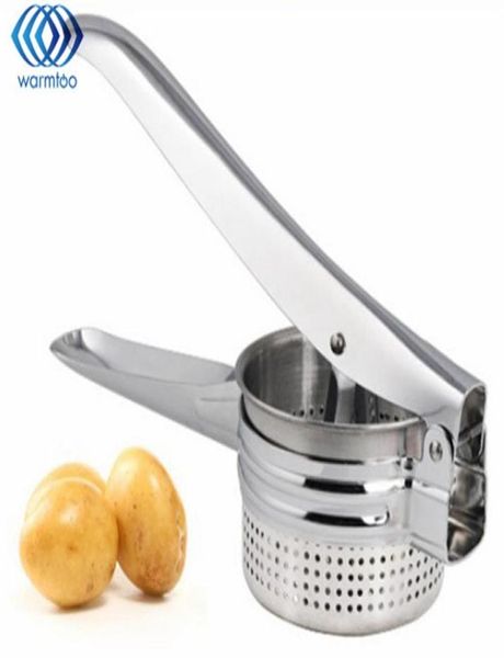 Neue hochwertige Edelstahl -Kartoffel -Masher -Ricer -Obst -Gemüse für Püreefrüchte Safter Maker Press Kitchen5038386