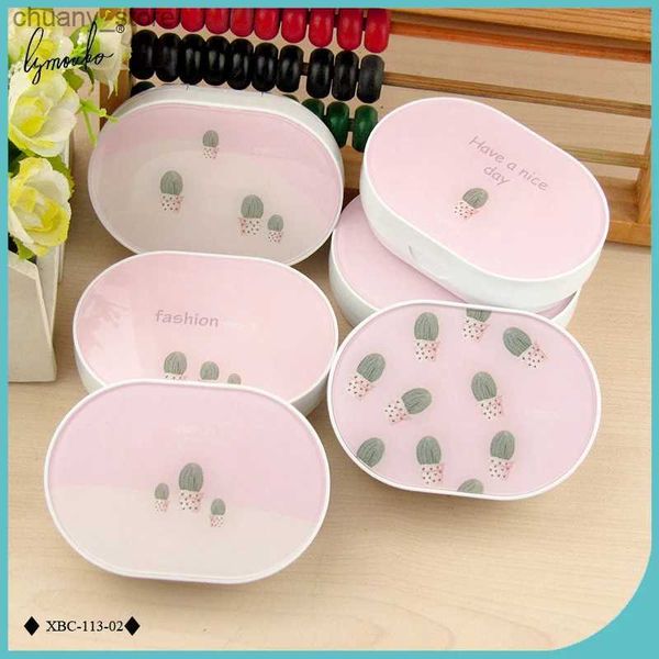 Солнцезащитные очки корпусы Lymouko New Design Patterns Portable Oval Contact Lens Case с Ligror Mini Kit Linse Lines для женщин Y240416