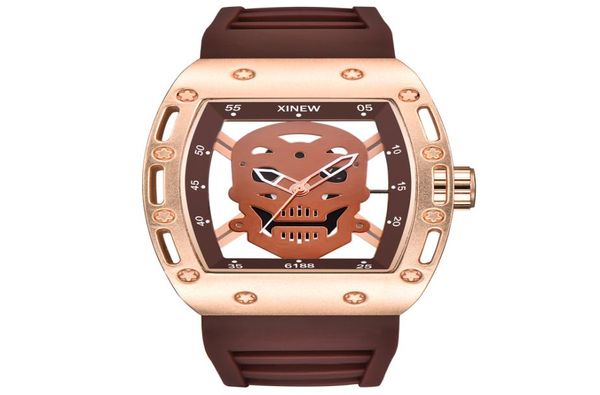 Новая модная прибытие притока мужчин и мужских часов, часа творческого модного пустого черепа Quartz Watch мужской Quartz Watch Специальная загрузка F3204552