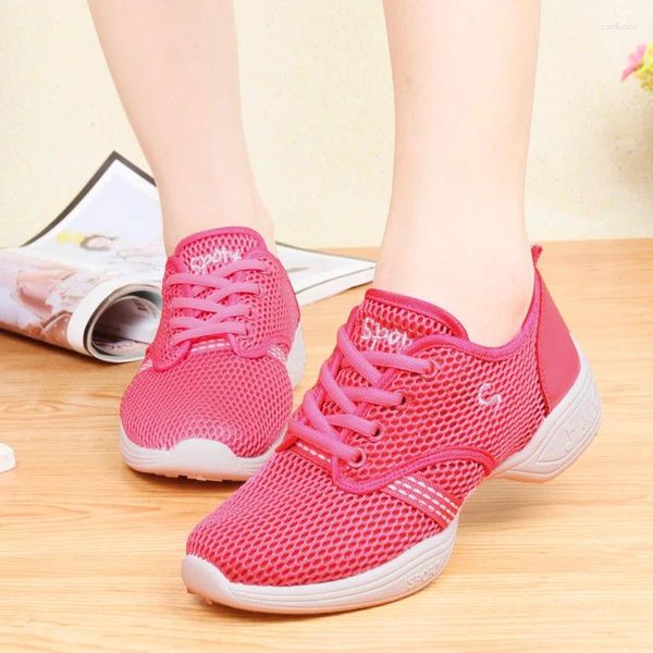 Sapatos casuais Shose Women Summer Mesh Face Fitness Dance Mummy Work confortável respirável