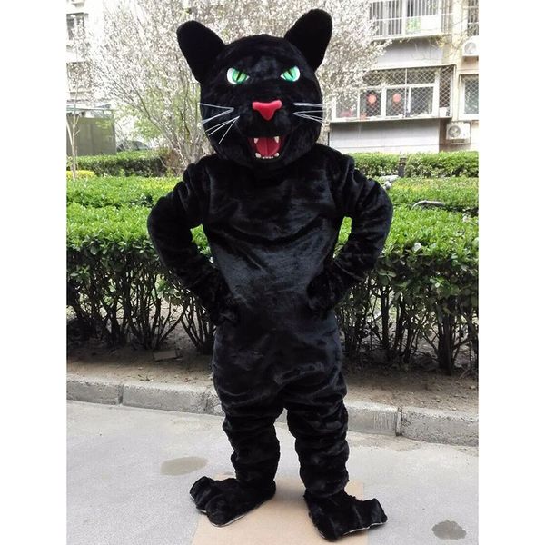 2024 Hot Sales Black Panther Maskottchen Kostümanzug Halloween Party Game -Outfit Performance Activity Sales Promotion