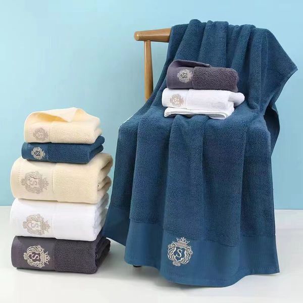 Set di asciugamani di cotone Lettere Design Assoluto da bagno Bagno di bellezza Spavide Sports Sorting Assorbente Bancia di lusso Hotel grandi asciugamani da bagno