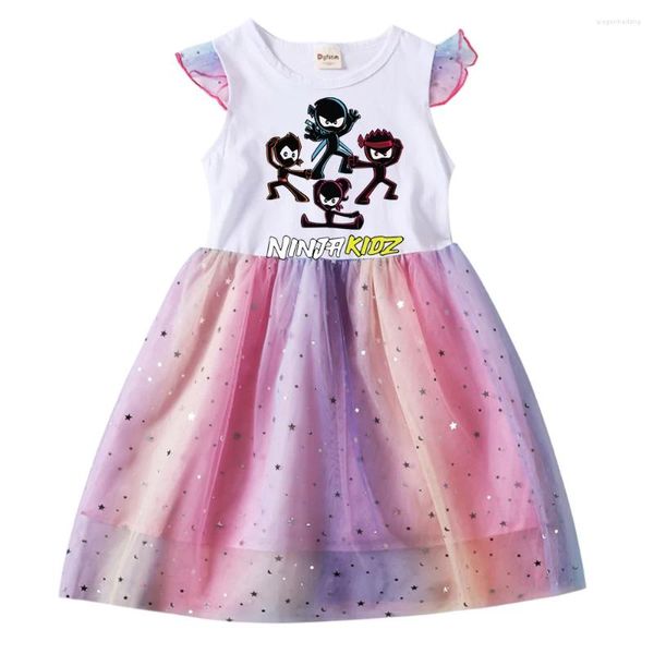 Девушка одевается дети для девочек хлопковые ниндзя детская оптовая массовая одежда для малышей летний элегантный маленький костюм