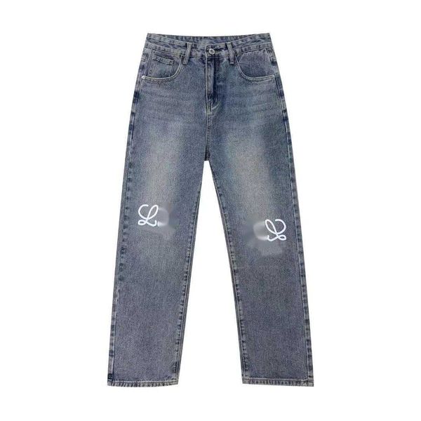 Jeans gambe designer gambe aperte forcella stretta capricci in denim dritta aggiungi il pile ad addensare i pantaloni da jean slezzanti marchi homme vestiti123