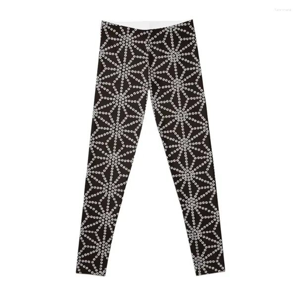 Pantaloni attivi pattern tradizionali giapponesi :: asanoha (foglie) leggings cimpiti da donna da donna