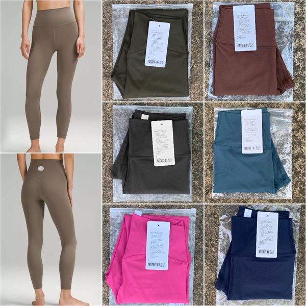 2024 Тренажерный зал LL Yoga Leggings тренировочные леггинсы колготки Женщины отталкивают спортивные женские брюки.