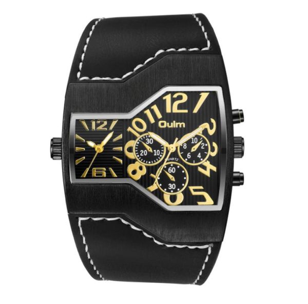 Honourable Streetstyle Goldentrendy Oulm Marke Herren Watch Luxus Ankunft einzigartiges Design großer Zifferblatt Quarz Luminous Man Arms Watch6457040