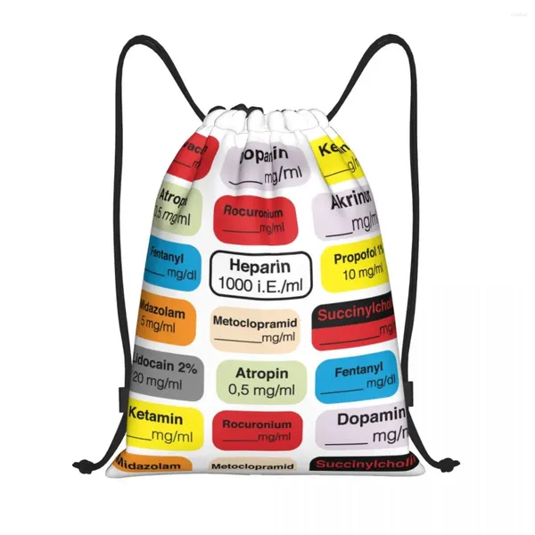 Bolsas de compras Anesthesia Medication Retingels Backpack Backpack Homens Mulheres