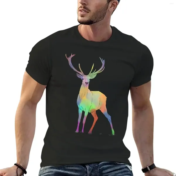 Männer polos farbiger Hirsch T-Shirt Sommer Kleidung übergroße Vintage-T-Shirts für Männer
