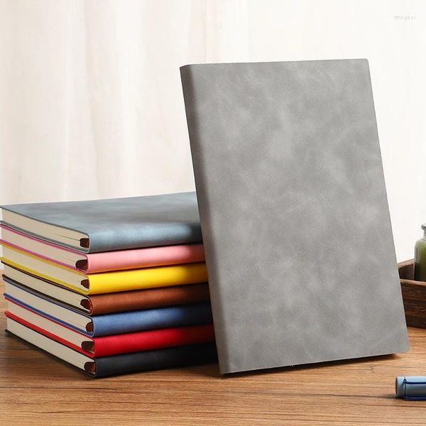 Caderno de notebook para negócios Diário do diário de exercícios Ata de couro PU Disponível em 8 cores de atacado Stock