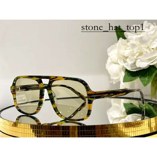 Tom Fords Óculos de sol Óculos de bocais de grandes dimensões Tom Fords Designer Glasses de vegeta