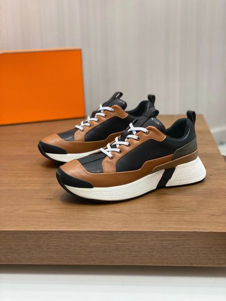 2024 Luxus Giga Sneaker-Schuhe für Männer Kalbsleder Leder Ruber Soone Outdoor Sports Grafikdesign Professionelle Partykleid Casual Walking Herren Designer Schuh EU38-45