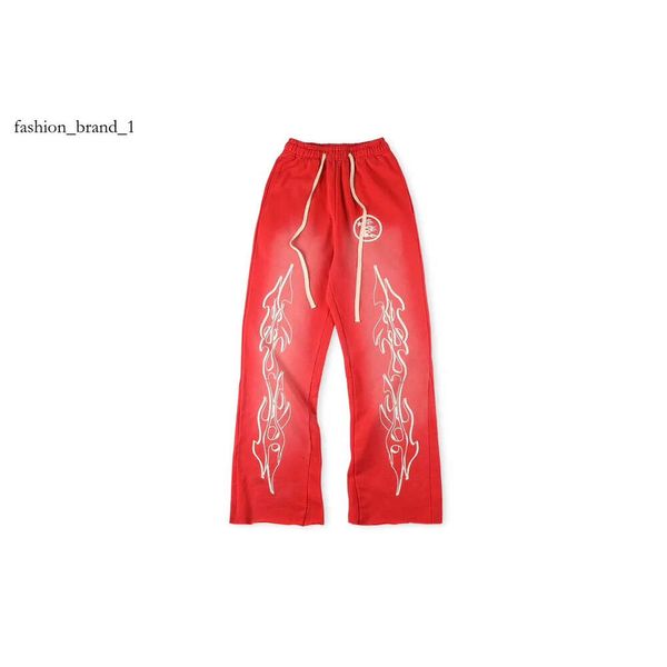 Hellstar Mens Luxury Designers Calça calças Red Flare Pantspants Sorto Jogger Moda Hip Hop Calças casuais Hellstar Pant 5347 8957