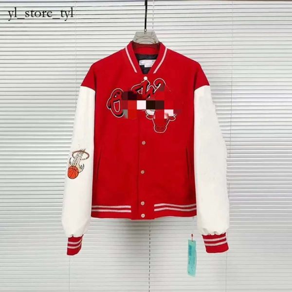 Luxury di top di alta qualità Off White Men's Men's Men's Designer Designer Offend di Windbreaker Varsity Vintage Off Whitejacket Long Long Baseball Hop Hop Off Thirt 5277