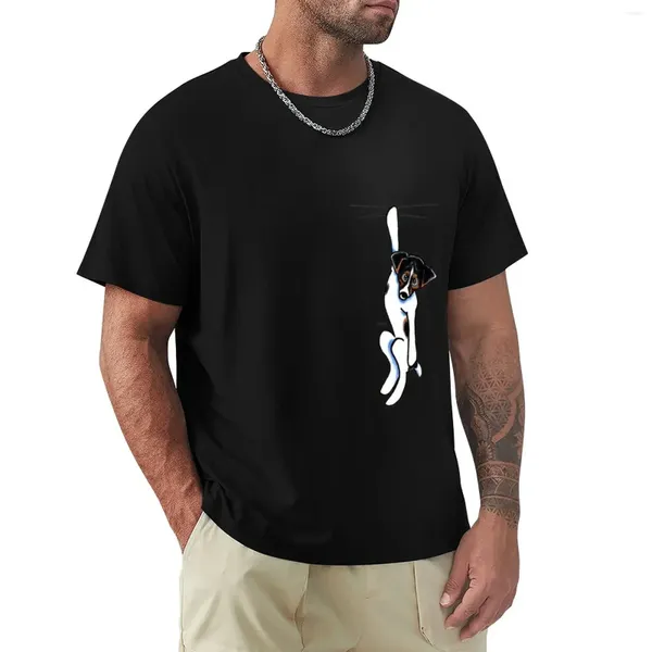 Polos de polos masculino Jack Russell T-shirt Boys Whites Roupas estéticas Camisetas para homens