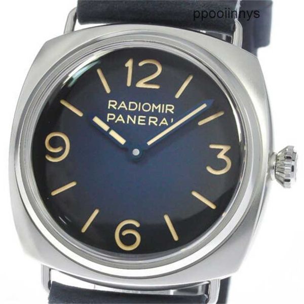 PANEREI Submersible Watches Automático Movimento Mecânico Radiomir Tre Giorni Pam01335 Navy azul feriu manualmente Mens Wristwatch_779408 82H6