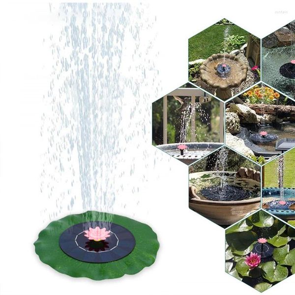 Decorazioni da giardino a foglia di loto fontana rapida avvio decorazione della piscina float paesaggio solare decorativo resistente